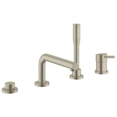 4-Hole Single-Handle Deck Mount Roman Tub Faucet with 1.75 GPM Hand Shower