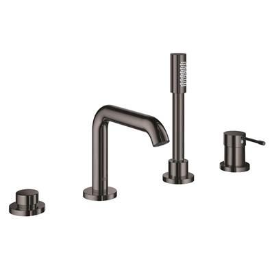 4-Hole Single-Handle Deck Mount Roman Tub Faucet with 1.75 GPM Hand Shower