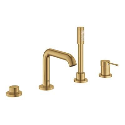 4-Hole Single-Handle Deck Mount Roman Tub Faucet with 1.75 GPM Hand Shower