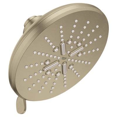 Grohe Shower Head, 6-1/2 - 3 Sprays, 1.75gpm - Brushed Nickel