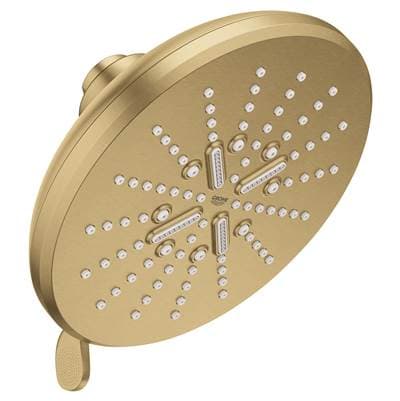 Grohe Shower Head, 6-1/2 - 3 Sprays, 1.75gpm - Brushed Cool Sunrise by Grohe