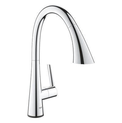 Single-Handle Pull Down Kitchen Faucet Triple Spray 1.75 GPM with Touch Technology - Chrome by Grohe