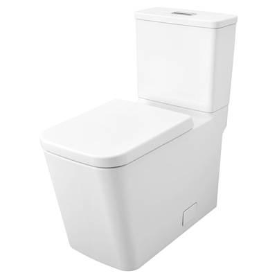 Two-Piece Dual Flush Right Height Elongated Toilet With Seat