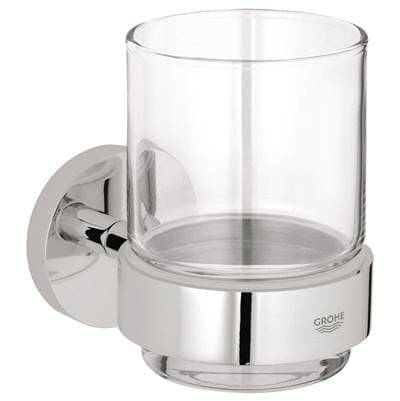 Grohe Glass with Holder - Chrome by Grohe