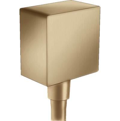 Hansgrohe Fixfit Wall Outlet Square with Check Valves in - Brushed Bronze