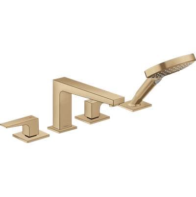 Hansgrohe Metropol 4-Hole Roman Tub Set Trim with Lever Handles and 1.75 GPM Handshower in -... by Hansgrohe
