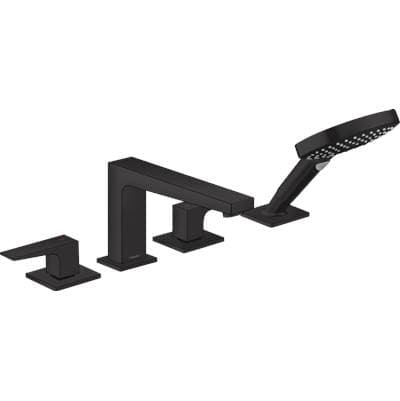 Hansgrohe Metropol 4-Hole Roman Tub Set Trim with Lever Handles and 1.75 GPM Handshower in -... by Hansgrohe