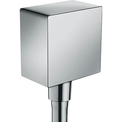 Hansgrohe Fixfit Wall Outlet Square with Check Valves in - Chrome by Hansgrohe