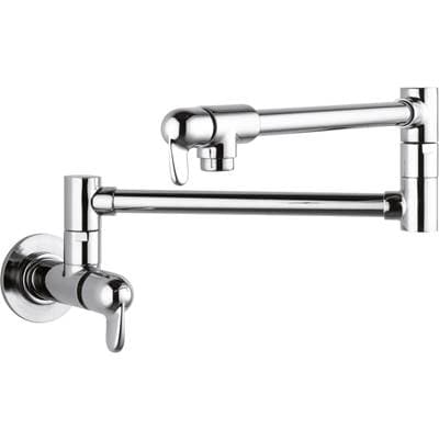Hansgrohe Contemporary Wall-mounted Pot Filler in Steel Optic - Steel Optik by Hansgrohe