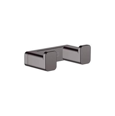 AddStoris Double Hook  in Brushed Black Chrome by Hansgrohe