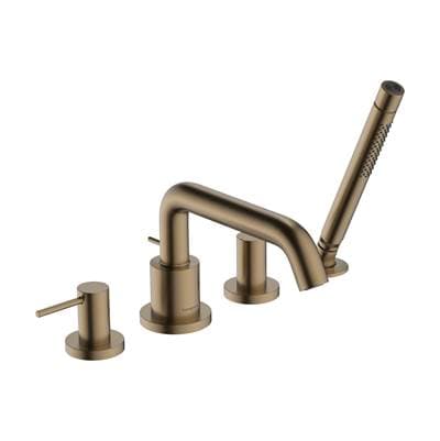 Hansgrohe Tecturis S 4-Hole Roman Tub Set Trim with 1.75 Handshower - Brushed Bronze by Hansgrohe