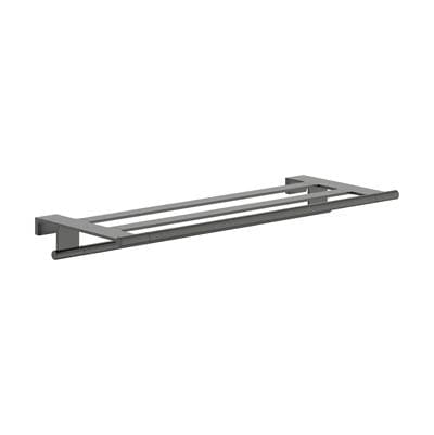 Hansgrohe Addstoris S Towel Rack with Towel Bar - Brushed Black Chrome by Hansgrohe