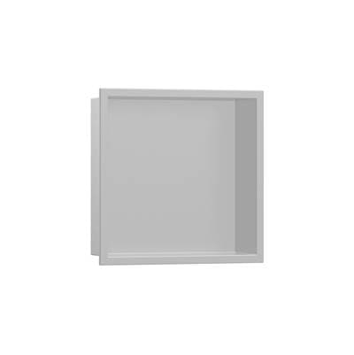 Hansgrohe Xtrastoris Original Wall Niche with Frame 12''x 12''x 5.5'' - Concrete Grey by Hansgrohe