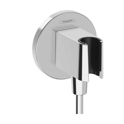 Hansgrohe Fixfit S Wall Outlet with Handshower Holder in - Chrome by Hansgrohe