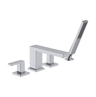 Hansgrohe Tecturis E 4-Hole Roman Tub Set Trim with 1.75 Handshower - Chrome by Hansgrohe