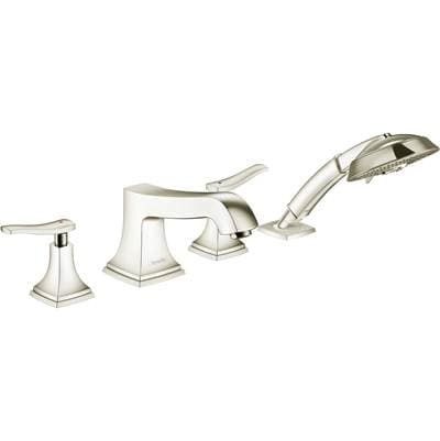 Hansgrohe Metropol Classic 4-Hole Roman Tub Set Trim with Lever Handles and 1.8 GPM Handshower in... by Hansgrohe