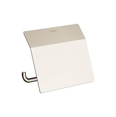AddStoris Toilet Paper Holder with Cover in Polished Nickel by Hansgrohe