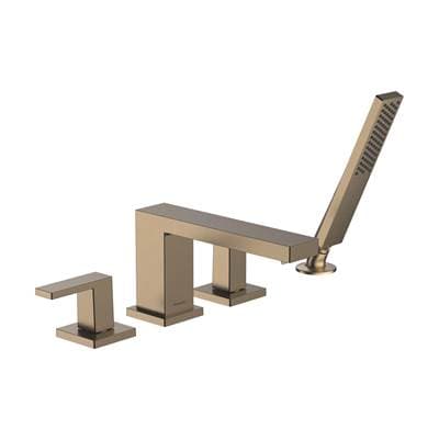 Hansgrohe Tecturis E 4-Hole Roman Tub Set Trim with 1.75 Handshower - Brushed Bronze by Hansgrohe