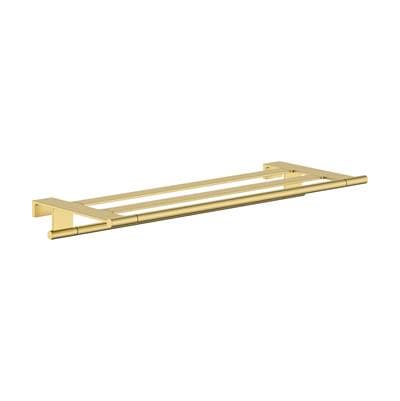 Hansgrohe Addstoris S Towel Rack with Towel Bar - Brushed Gold Optic