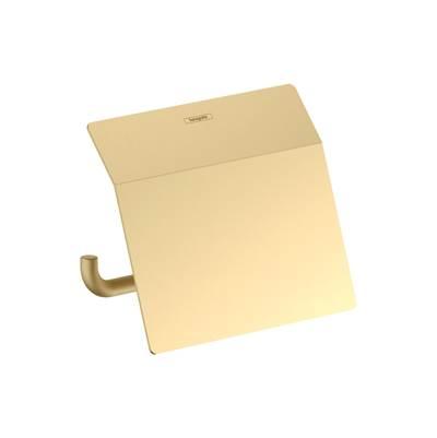 AddStoris Toilet Paper Holder with Cover in Brushed Gold Optic