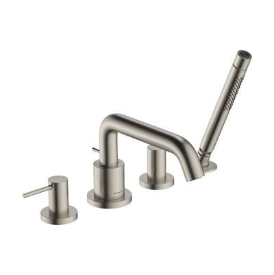 Hansgrohe Tecturis S 4-Hole Roman Tub Set Trim with 1.75 Handshower - Brushed Nickel by Hansgrohe