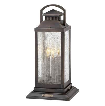 Hinkley Lighting Large Pier Mount Lantern - Blackened Brass
