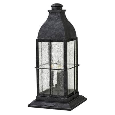 Hinkley Lighting Large Pier Mount Lantern - Greystone by Hinkley Lighting
