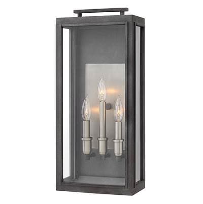 Hinkley Lighting Large Wall Mount Lantern - Aged Zinc