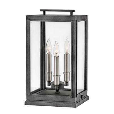Hinkley Lighting Large Pier Mount Lantern 12v - Aged Zinc by Hinkley Lighting