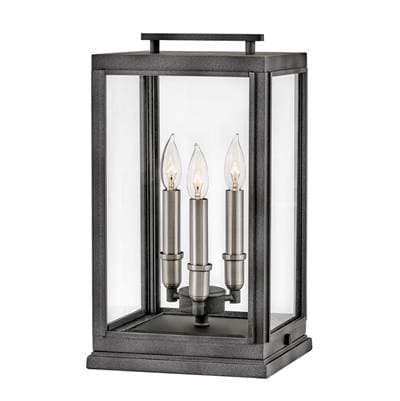 Hinkley Lighting Large Pier Mount Lantern - Aged Zinc
