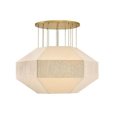 Hinkley Lighting Large Convertible Chandelier - Lacquered Brass by Hinkley Lighting