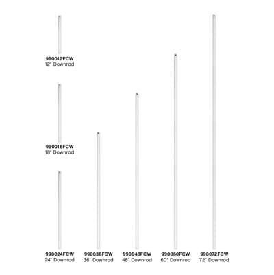 Hinkley Lighting 12'' Downrod - Chalk White