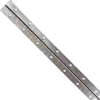 Hardware Resources Bright Nickel 1-1/2'' 21 Gauge Steel Piano Hinge in 2 Ft Length