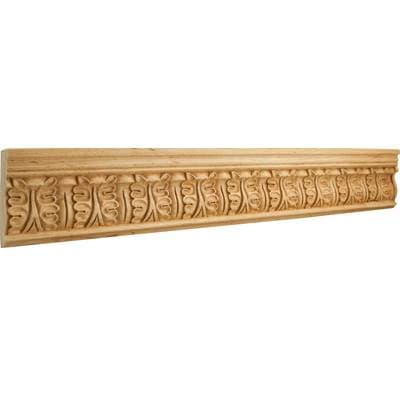 Hardware Resources 1'' D X 3-3/4'' H Alder Acanthus Hand Carved Moulding by Hardware Resources