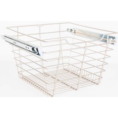 Hardware Resources Satin Nickel Closet Pullout Basket with Slides 14''D X 17''W X 11''H - Satin... by Hardware Resources