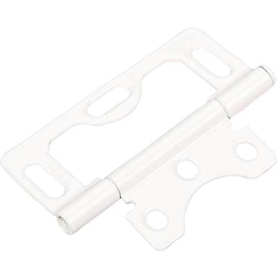 Hardware Resources 3'' Swaged Loose Pin Non-mortise Hinge with 3 Slots - White