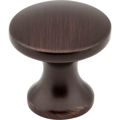 1'' Diameter Brushed Oil Rubbed Bronze Slade Cabinet Mushroom Knob by Hardware Resources