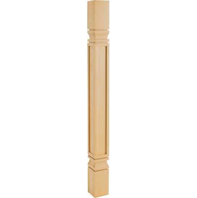 Hardware Resources 3'' W X 3'' D X 35-1/2'' H Maple Square Mission Post by Hardware Resources