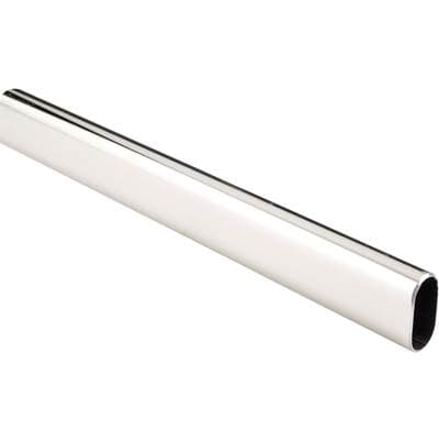 Hardware Resources Satin Nickel 8'' Oval Closet Rod