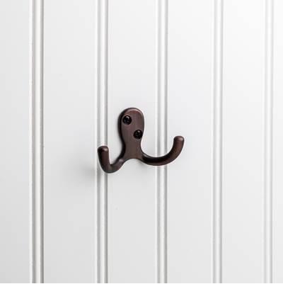 1-7/8'' Brushed Oil Rubbed Bronze Heavy Duty Double Prong Wall Mounted Hook by Hardware Resources