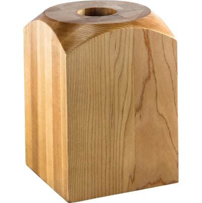Hardware Resources 5-1/16'' W X 5-1/16'' D X 7-1/16'' H Rubberwood Fireplace Column Base by Hardware Resources