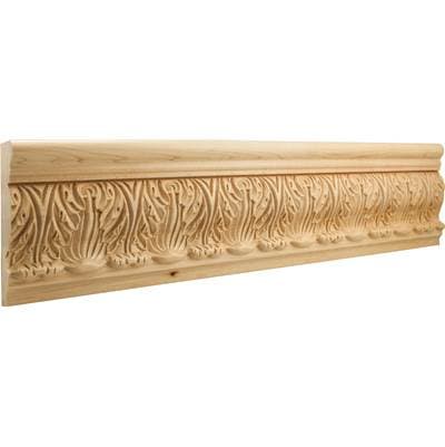 Hardware Resources 1-1/4'' D X 5-3/4'' H Basswood Acanthus Hand Carved Moulding