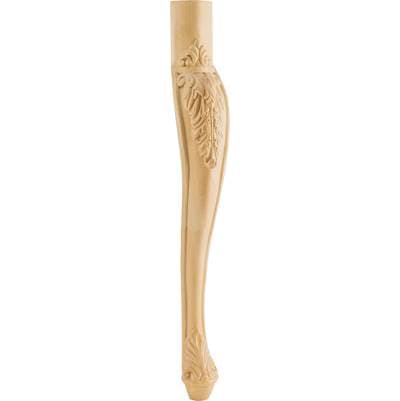 Hardware Resources 2-1/2'' W X 2-1/2'' D X 31'' H Maple Acanthus Cabriole Leg by Hardware Resources