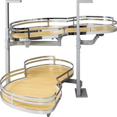 Hardware Resources 15'' Polished Chrome and Maple Blind Corner Swingout for Openings On the Left... by Hardware Resources