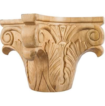 Hardware Resources 9'' W X 9'' D X 7'' H Alder Acanthus Column Capital
