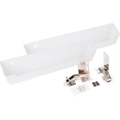 Hardware Resources 14'' Plastic Tip-out Tray Kit for Sink Front - White