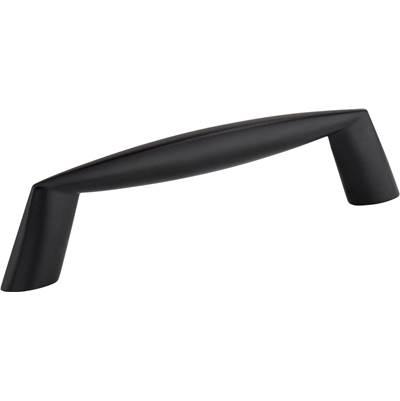 96 mm Center-to-Center Matte Black Zachary Cabinet Pull by Hardware Resources