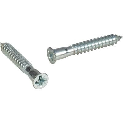 Hardware Resources 7 Mm X 50 Mm Zinc Finish Flat Head Pozi Confirmat Screw with Point - Bag of...
