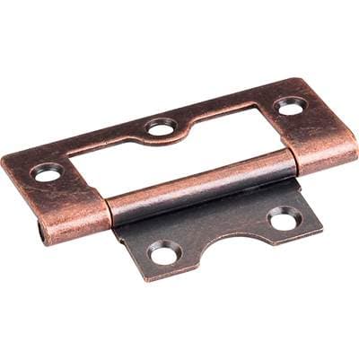 Hardware Resources 2-1/2'' Antique Copper Fixed Pin Flat Back Non-mortise Hinge by Hardware Resources