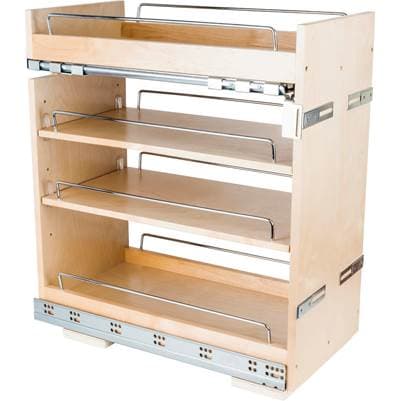 Hardware Resources 11'' ''no Wiggle'' Base Cabinet Soft-close Pullout, Pre-assembled - Uv Coated by Hardware Resources